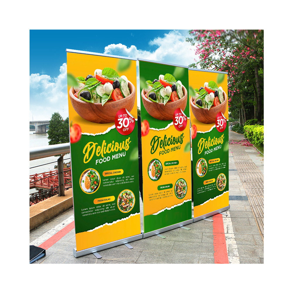 RUS-KM013 High Quality Roll Up Banner Stand Wholesale 80 X 200 Roll Up Banner Stand