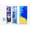 RUS-KM005 Hot Sell Electric Roll Up Banner Stand 85*200cm Retractable Roll Up Banner Stand