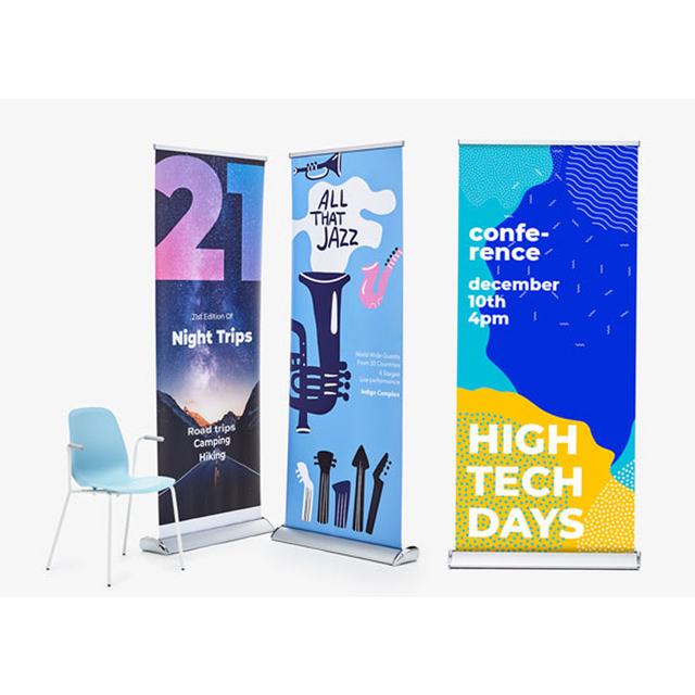 RUS-KM008 China Factory Pull Up Stand Roll Up Retractacble Roll Up Banner Stand