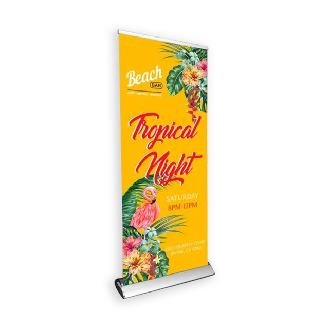 RUS-KM015 Hot Sell 80x 200 Aluminum Retractable Roll Up Banner Stand