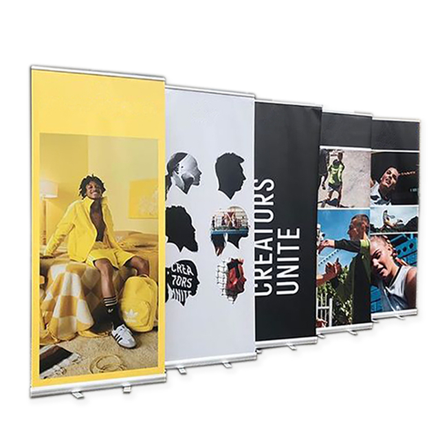 RUS-KM022 Display Advertising Type Wholesale Exhibition Equipment Roll Up Banner Stand